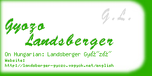 gyozo landsberger business card